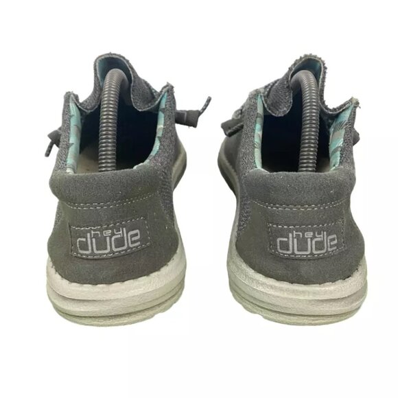 Hey Dude Wally Sox Charcoal Gray Slip On Boat Casual Shoes Mens Size 9 - Picture 5 of 7